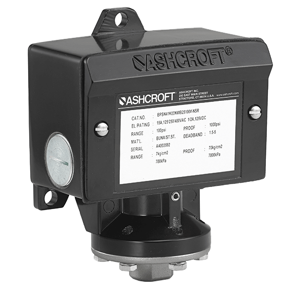Ashcroft Watertight Pressure Switch, B-Series NEMA 4